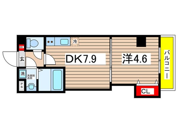 テリアズ港町の物件間取画像